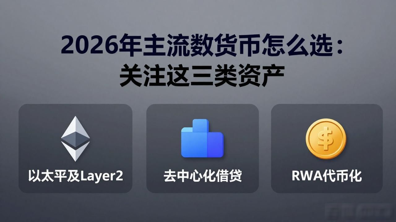 2026年主流数字货币怎么选：关注这三类资产