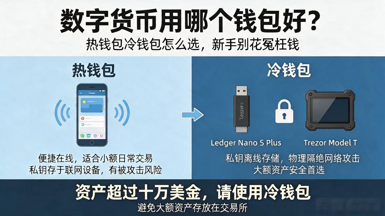 数字货币用哪个钱包好？热钱包冷钱包怎么选，新手别花冤枉钱