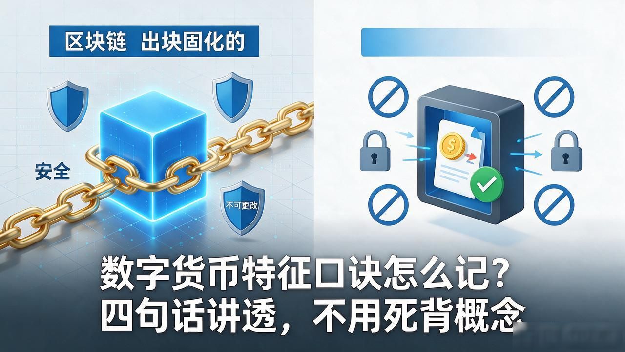 数字货币特征口诀怎么记？四句话讲透，不用死背概念