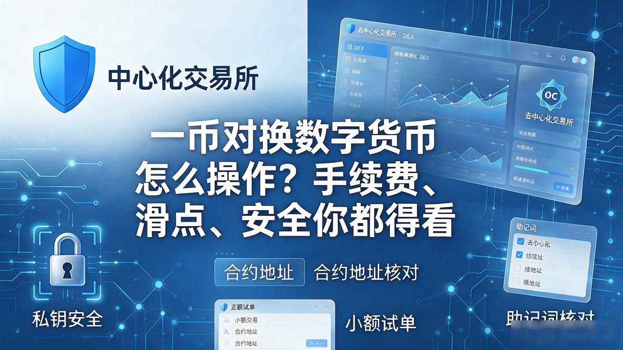 一币对换数字货币怎么操作？手续费、滑点、安全你都得看