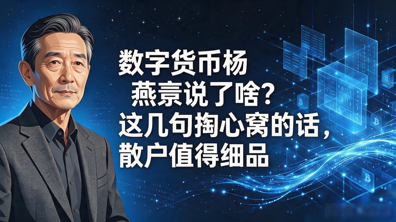 数字货币杨燕青说了啥？这几句掏心窝的话，散户值得细品