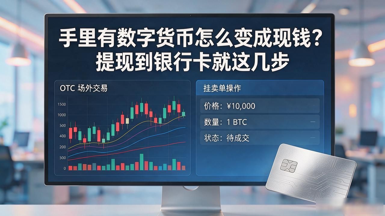 手里有数字货币怎么变成现钱？提现到银行卡就这几步