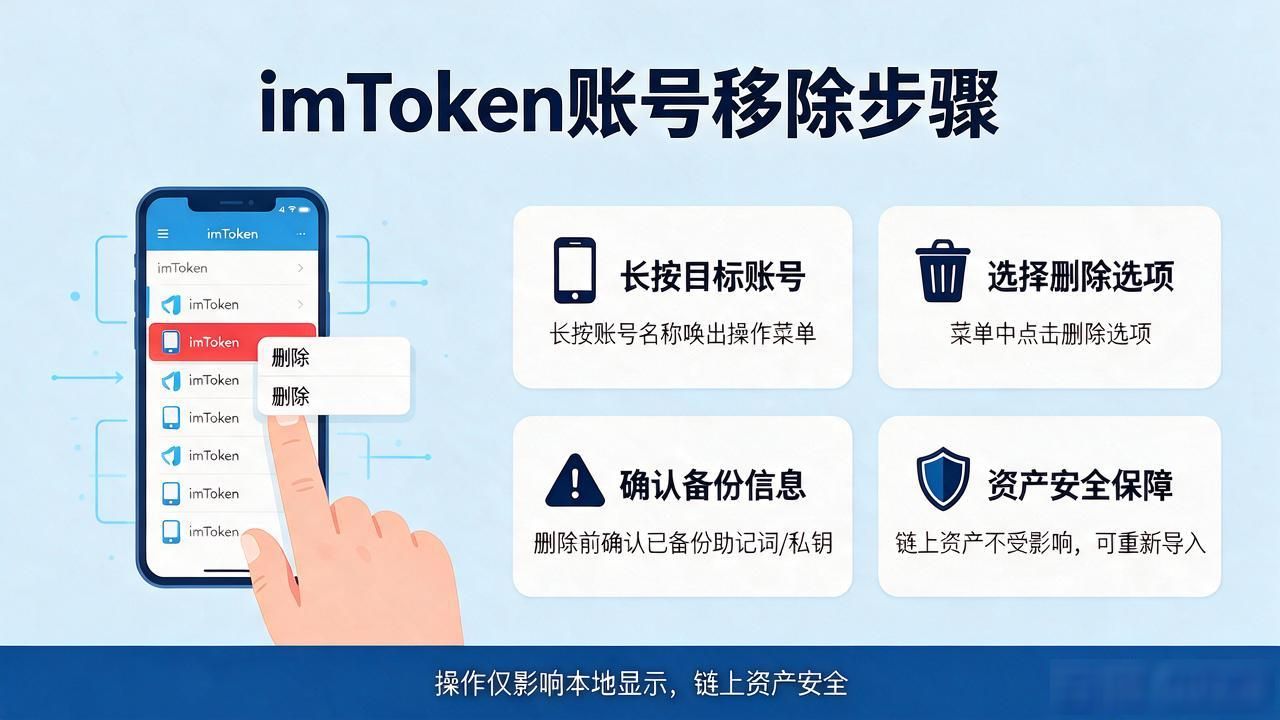 imToken没有退出账号按钮，切换和移除步骤在这里