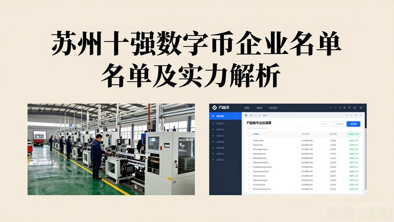 苏州十强数字货币企业名单及实力解析