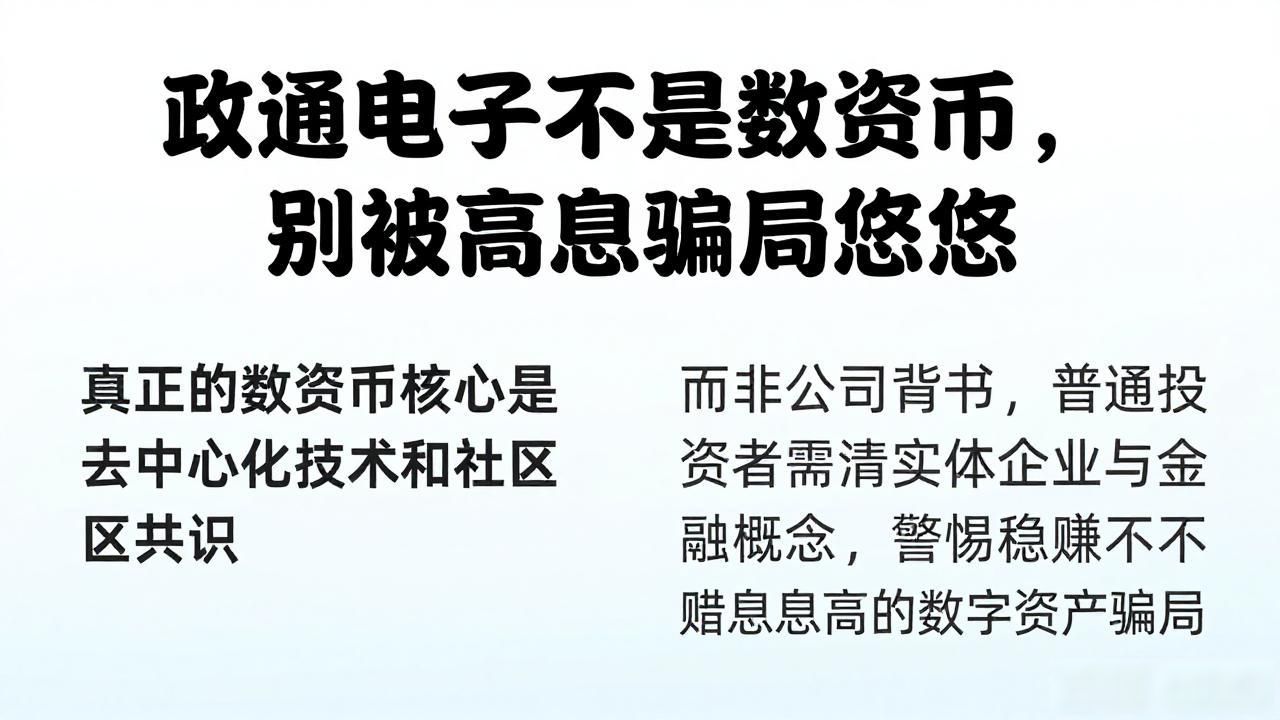 政通电子不是数字货币，别被高息骗局忽悠