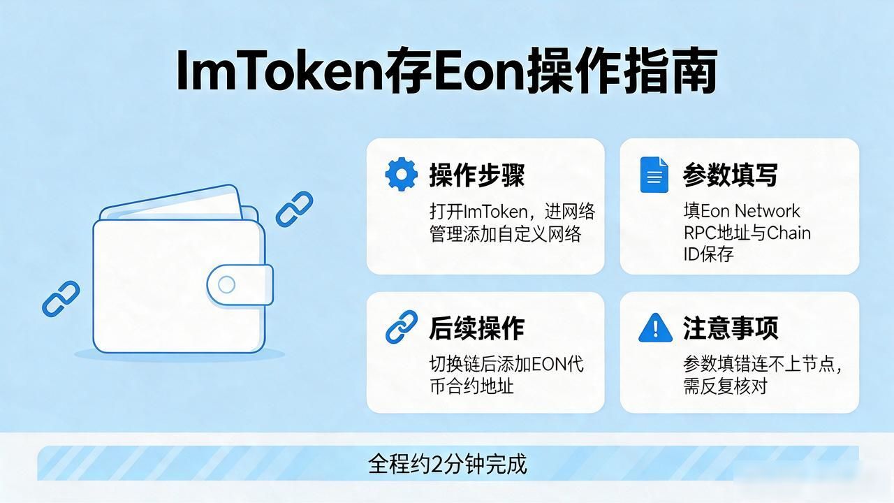 imtoken能存eon吗？其实可以，手动加一条自定义RPC就行