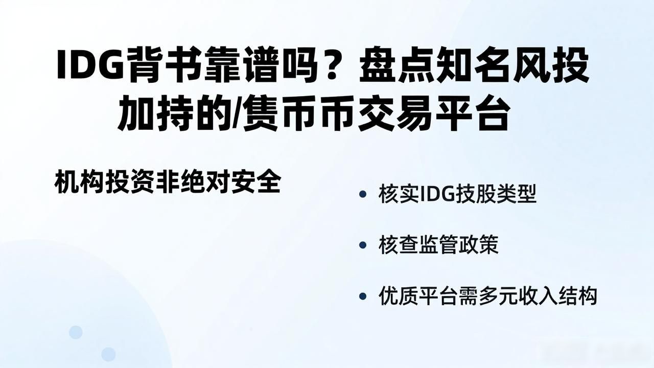 IDG背书靠谱吗？盘点知名风投加持的数字货币交易平台