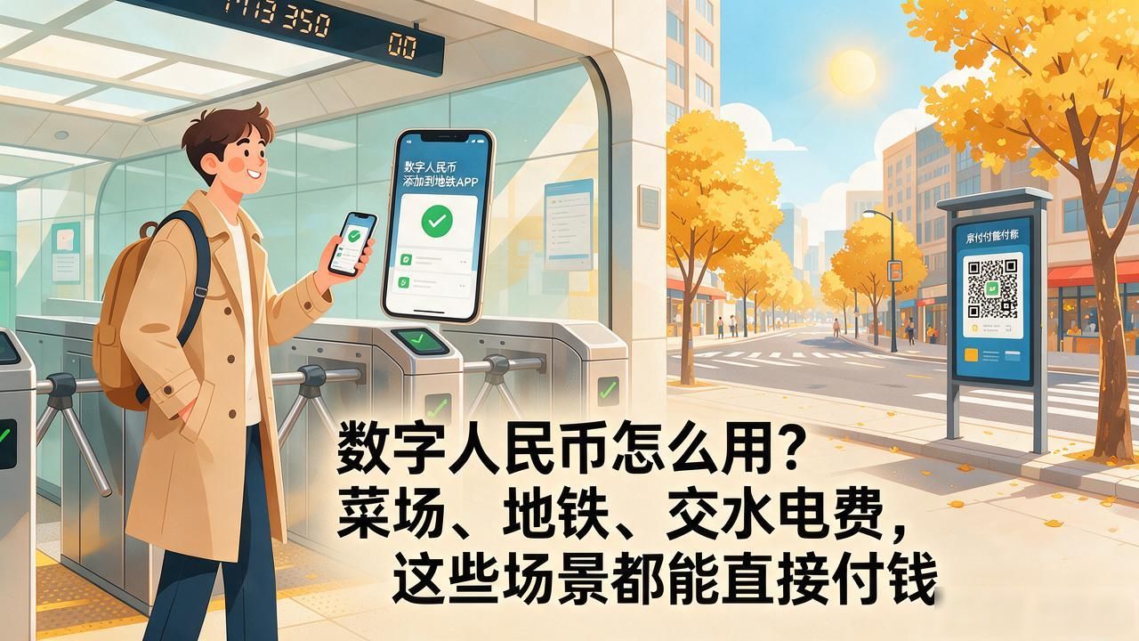 数字人民币怎么用？菜场、地铁、交水电费，这些场景都能直接付钱