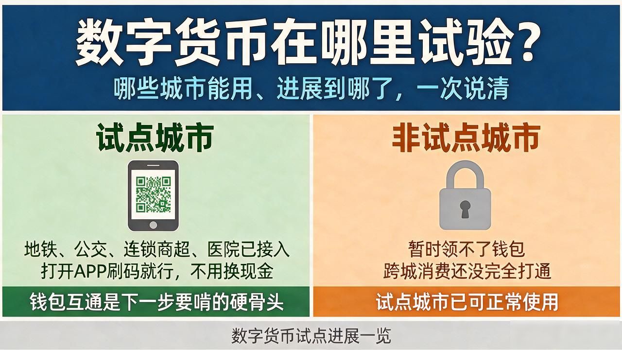 数字货币在哪里试验？哪些城市能用、进展到哪了，一次说清