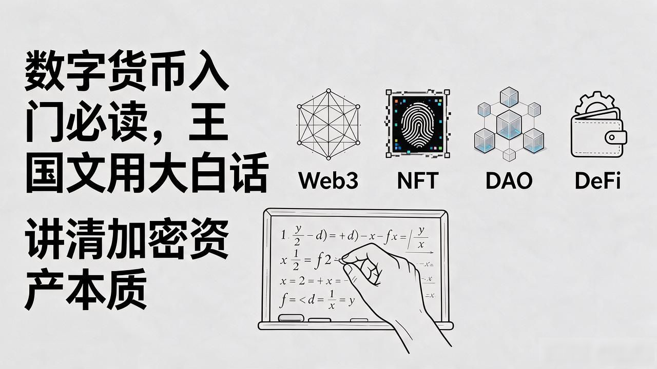 数字货币入门必读，王国文用大白话讲清加密资产本质