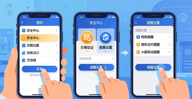 两步开启imToken安全提醒，转账前先设好这道防盗门