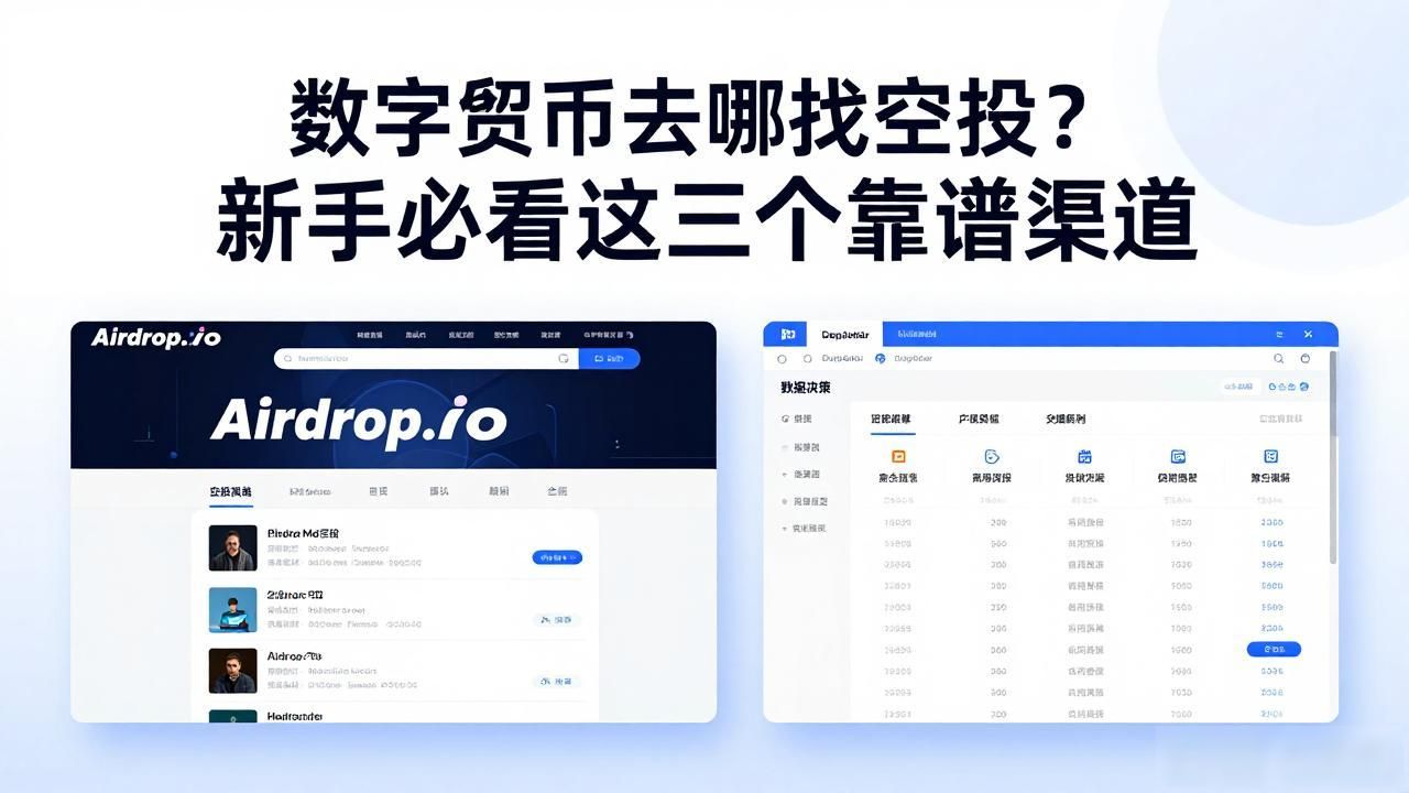 数字货币去哪找空投？新手必看这三个靠谱渠道