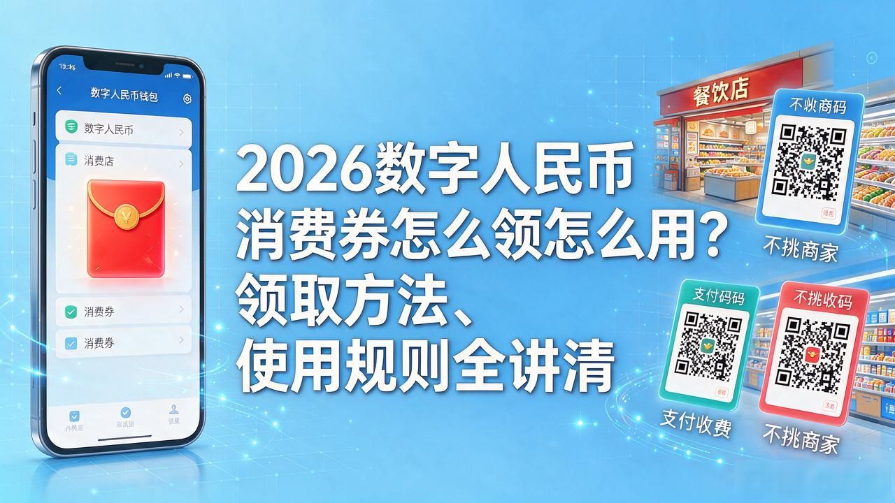 2026数字人民币消费券怎么领怎么用？领取方法、使用规则全讲清