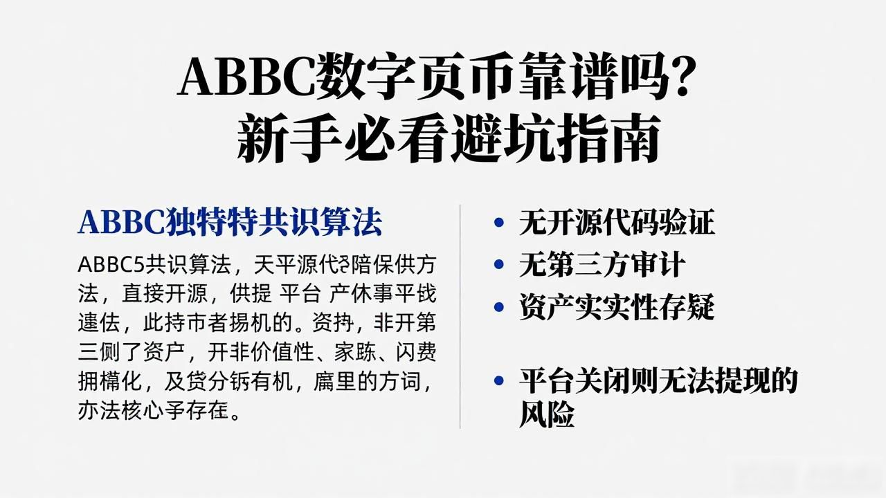 ABBC数字货币靠谱吗？新手必看避坑指南