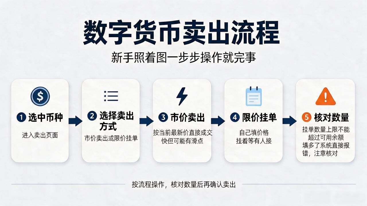 数字货币卖出流程图片逐步拆解，新手照着图一步步操作就完事