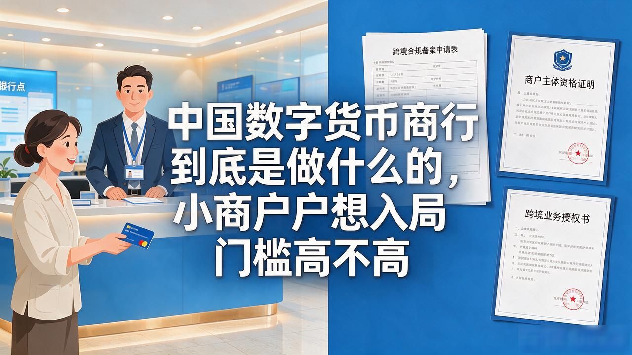 中国数字货币商行到底是做什么的，小商户想入局门槛高不高