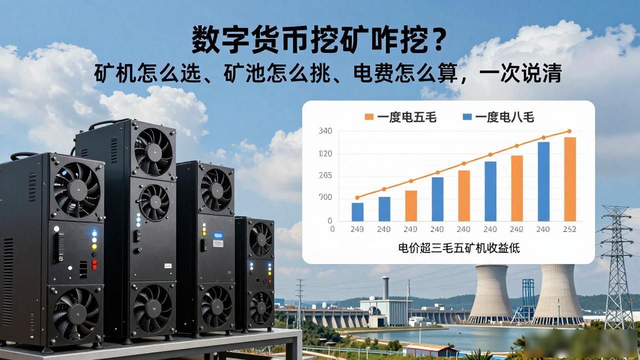 数字货币挖矿咋挖？矿机怎么选、矿池怎么挑、电费怎么算，一次说清